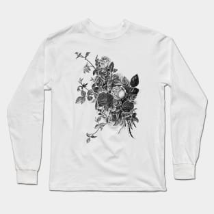 Black Rose Flowers Bouquet Long Sleeve T-Shirt